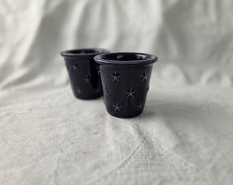 Set of 2 Longaberger "American Eagle" Votive Candleholders