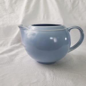 VINTAGE Vernon Kilns &quot;Modern California&quot; vervangende theepot, azuurblauw