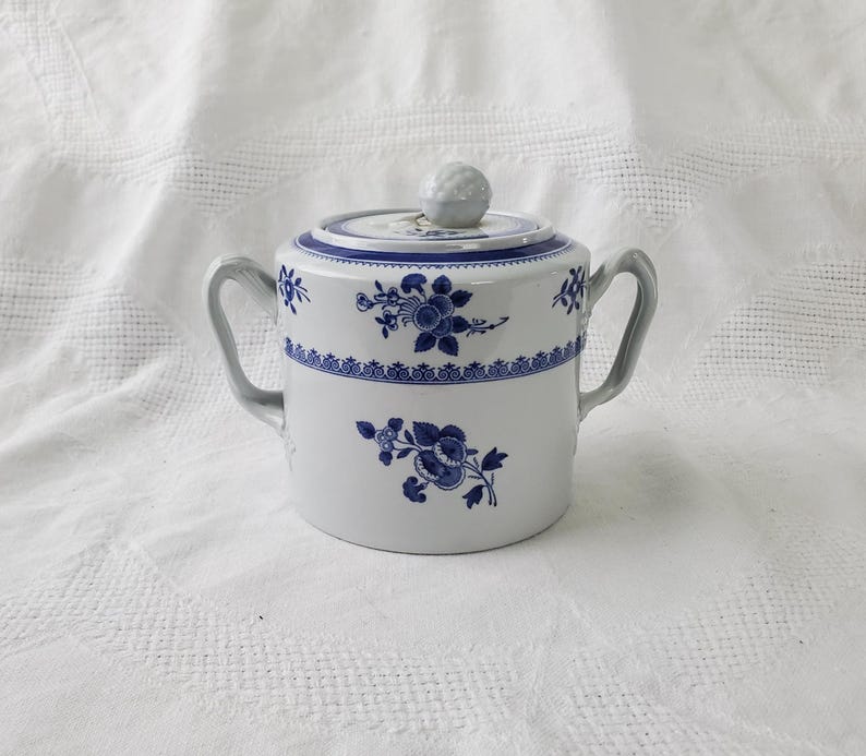 ANTIQUE Copeland Spode Gloucester Large Sugar Bowl & Lid