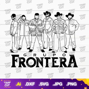Regional mexicano, Frontera PNG,JPG,SVG,Dxf, Mexico Print and Cut Digital files cricut silhouette files
