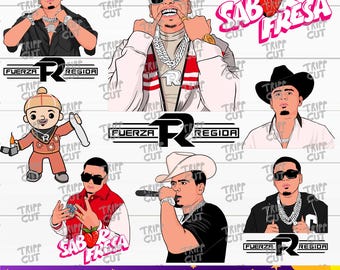 Fuerza Regida Bundle PNG,JPG,SVG Jesus Ortiz png, jpg print and cut files, digital files, instant download corridos tumbados png