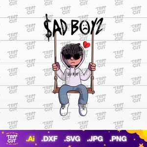 Corridos tumbados Sad Boys PNG,JPG,SVG,Dxf trap corridos jpg, México Print and Cut Digital files cricut silhouette files download