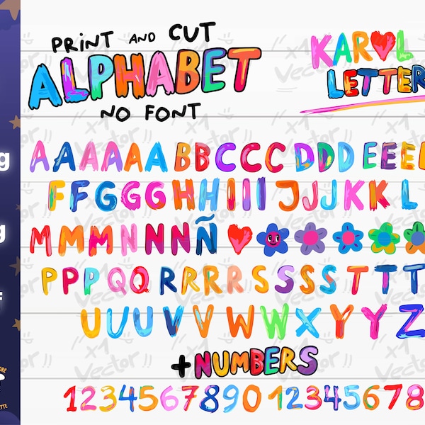 Karol G Alphabet Letters Mañana será Bonito PNG,SVG,DXF,Eps Alfabeto letras karol G png, Print and Cut Digital files download