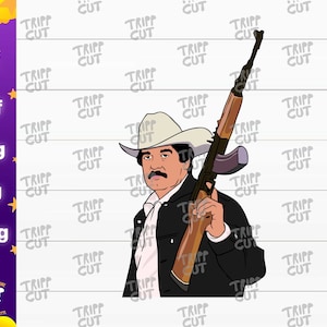 Beto el mero león del corrido JPG,PNG,SVG México, regional mexicano jpg, Print and Cut Digital files cricut silhouette files download