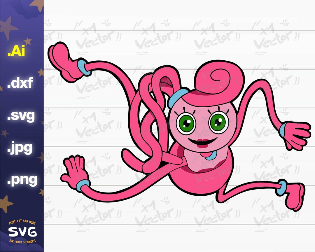 Mommy long legs PNG for sublimation use DIGITAL Download Hand drawn Gamer  clip art pink spider Poppy's Playtime