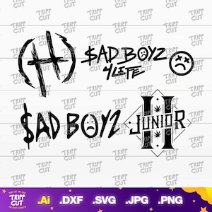 Sad Boyz 4 Life PNG,JPG,SVG,Dxf Logos Corridos tumbados jpg, México Print and Cut Digital files cricut silhouette files download