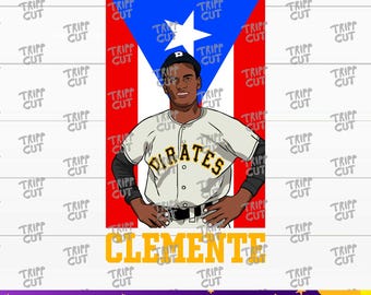 Clemente PNG,JPG,SVG Puerto rico png, digital files print and cut files, boricua beisbol png, instant download