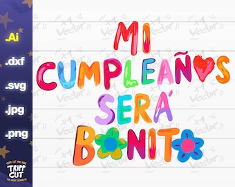 Karol G Mi Cumpleaños será Bonito PNG,JPG,SVG,Dxf Mañana será bonito png, bichota png, Print and Cut Digital files download