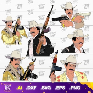 Beto quintanilla El mero leon del corrido Bundle PNG,JPG,SVG Print and cut files, corridos tumbados, banda png, digital instant download