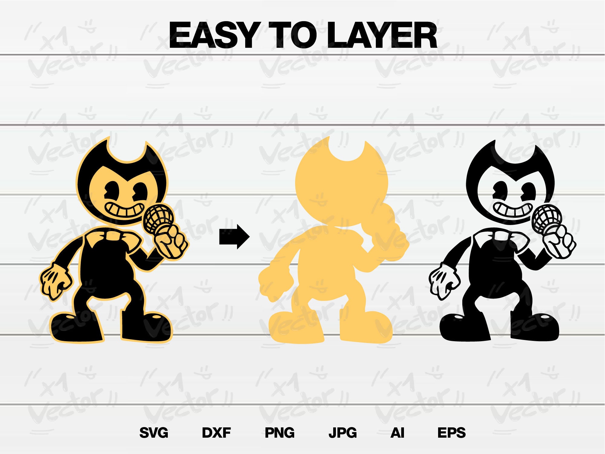 Bendy Squad SVG Bendy and the Ink Machine SVG Boris Svg 