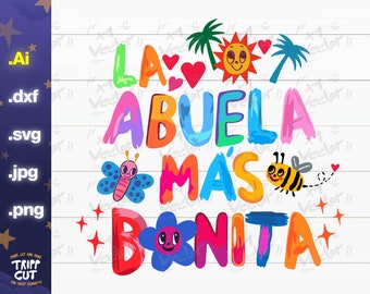 Karol G La Abuela Más Bonita PNG,JPG,SVG,Dxf Mañana será bonito png, bichota png, Print and Cut Digital files download
