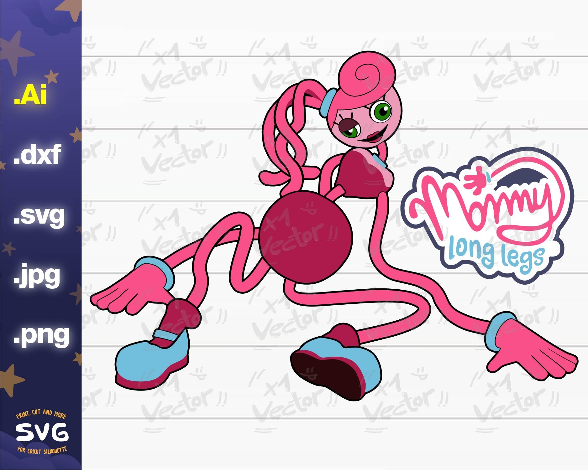 Mommy long legs Poppy Playtime SVG files for cricut -  Portugal