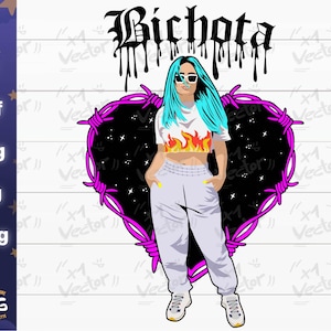 Bichota SVG PNG, Digital Files for cricut silhouette, sublimation, decals, digital download