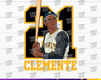 Roberto Clemente PNG, Puerto rico png, Digital files download, Instant download Clemente Png, Béisbol PNG, Boricua