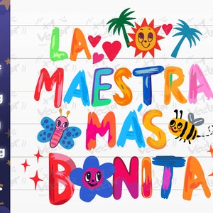 Bichota La Maestra Más Bonita PNG,JPG,SVG,Dxf Mañana será bonito png, bichota png, Print and Cut Digital files download