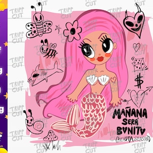 Bichota Season PNG Mañana será bonito JPG,SVG,Dxf mermaid Karol Print and Cut Digital, cricut silhouette files download