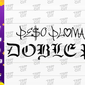 Doble P JPG,PNG,SVG Doble P png, Corridos tumbados jpg, México Print and Cut Digital files cricut silhouette files download