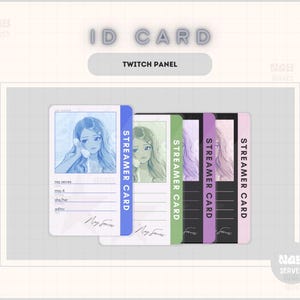 Panel de tarjeta de identificación de Twitch: ¡personalizable para jugadores, streamers y creadores!