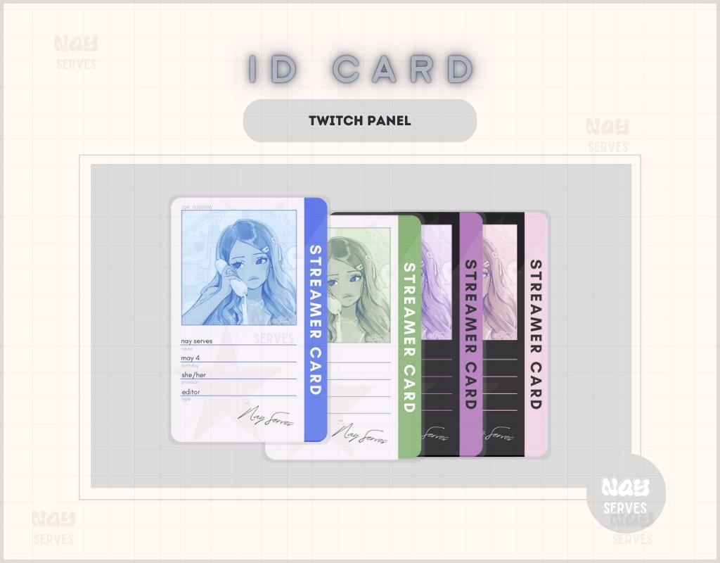 Twitch ID Card Panel – Customizable for Gamers, Streamers, and Creators! -  Etsy