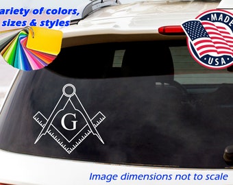 Navy Car Auto Emblem Masonic U.S MAS-NV 