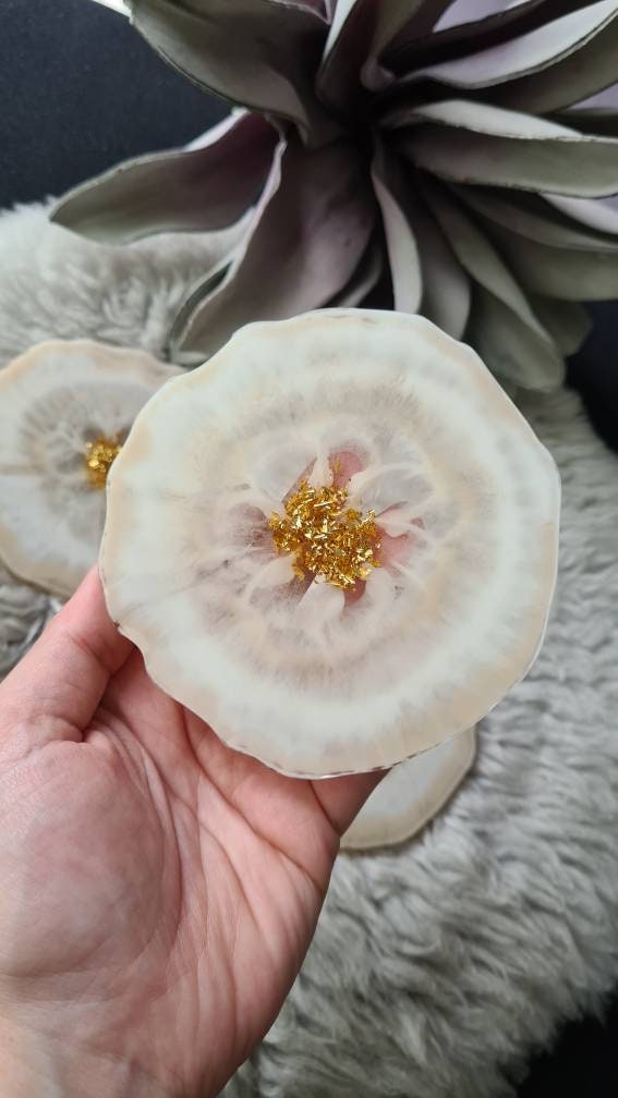 Resin geode glas untersetzer coaster Harz hitzebeständig | Etsy