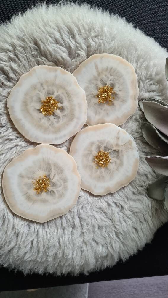 Resin geode glas untersetzer coaster Harz hitzebeständig | Etsy