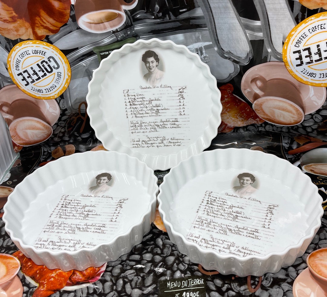 PIE Plate With RECIPE Custom Pie Plate Ceramic Pie Plate Etsy