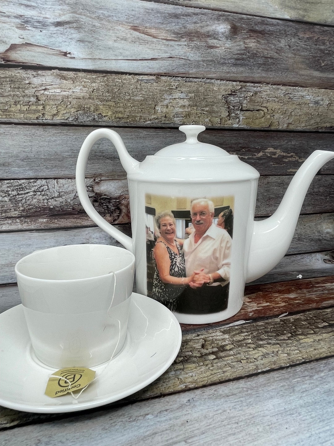 Teapot Personalized With Custom Photos and Names and Design Etsy