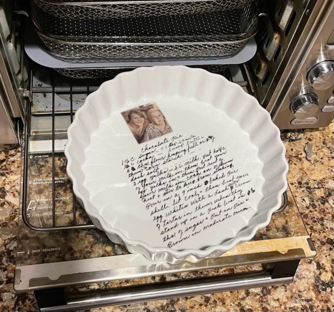 PIE Plate With RECIPE Custom Pie Plate Ceramic Pie Plate Etsy