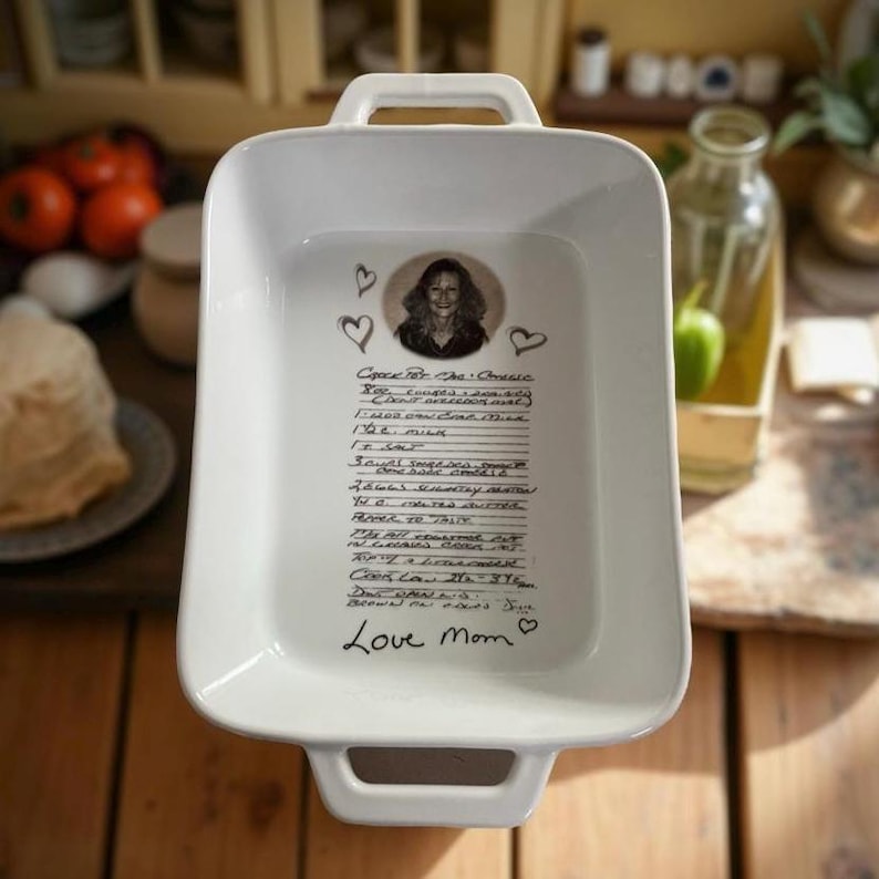Personalized Porcelain Casserole Dish