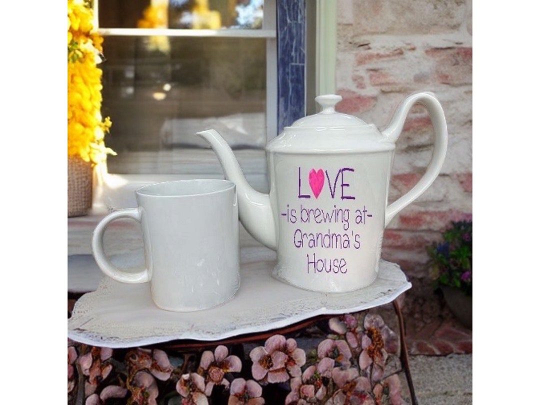 Teapot Personalized With Your Design With Names or Photos Etsy