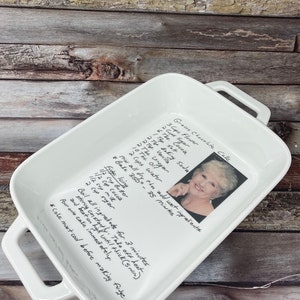 Casserole dish handwritten recipe,personalized casserole pan,baking dish,recipe casserole dish,ceramic,loaf pan,high quality dish ,2.75 qt image 5