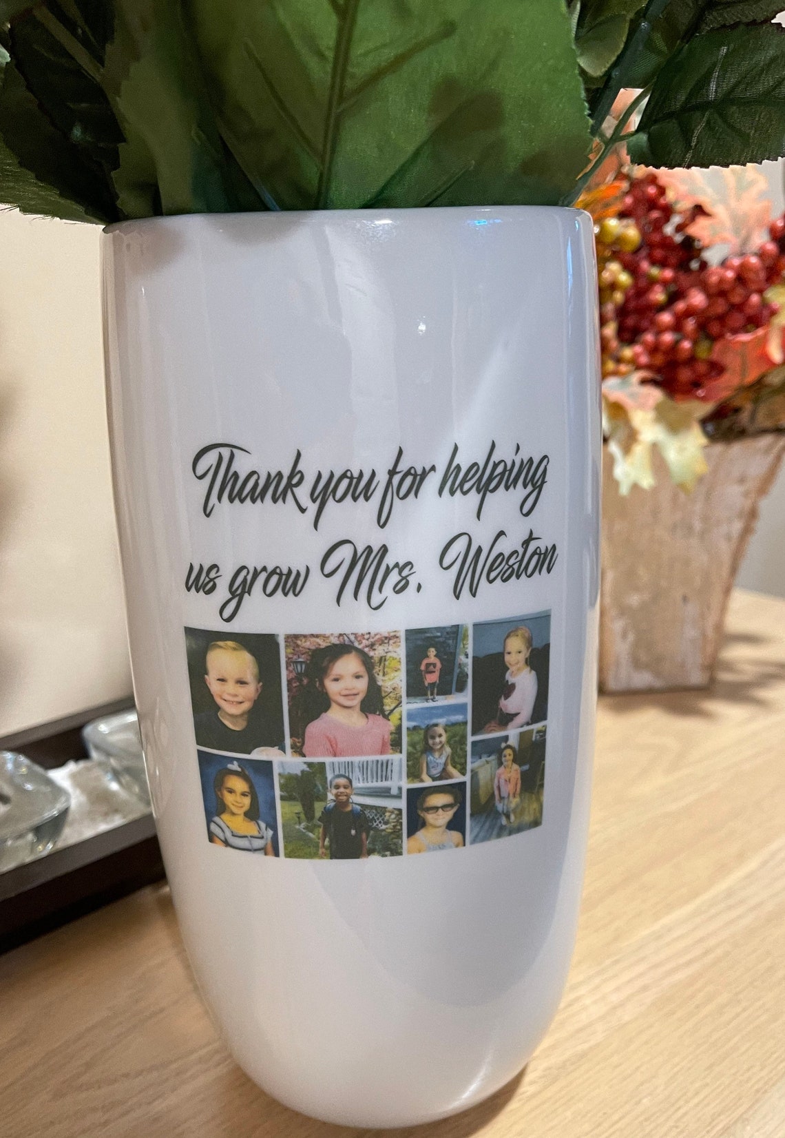 Personalized Vase handwritten vase Customize VaseMemorial Etsy
