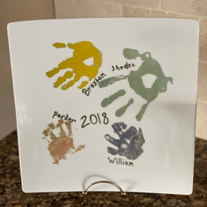 Plate personalized with photo, art, recipe or text, customize your plate 10x10, all under glaze so is dishwasher safe, never fades image 10