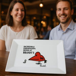 Platter rectangular  personalize  your handwritten recipes, artwork  and more, serving tray  13 1/8x8, all  under the ceramic glaze