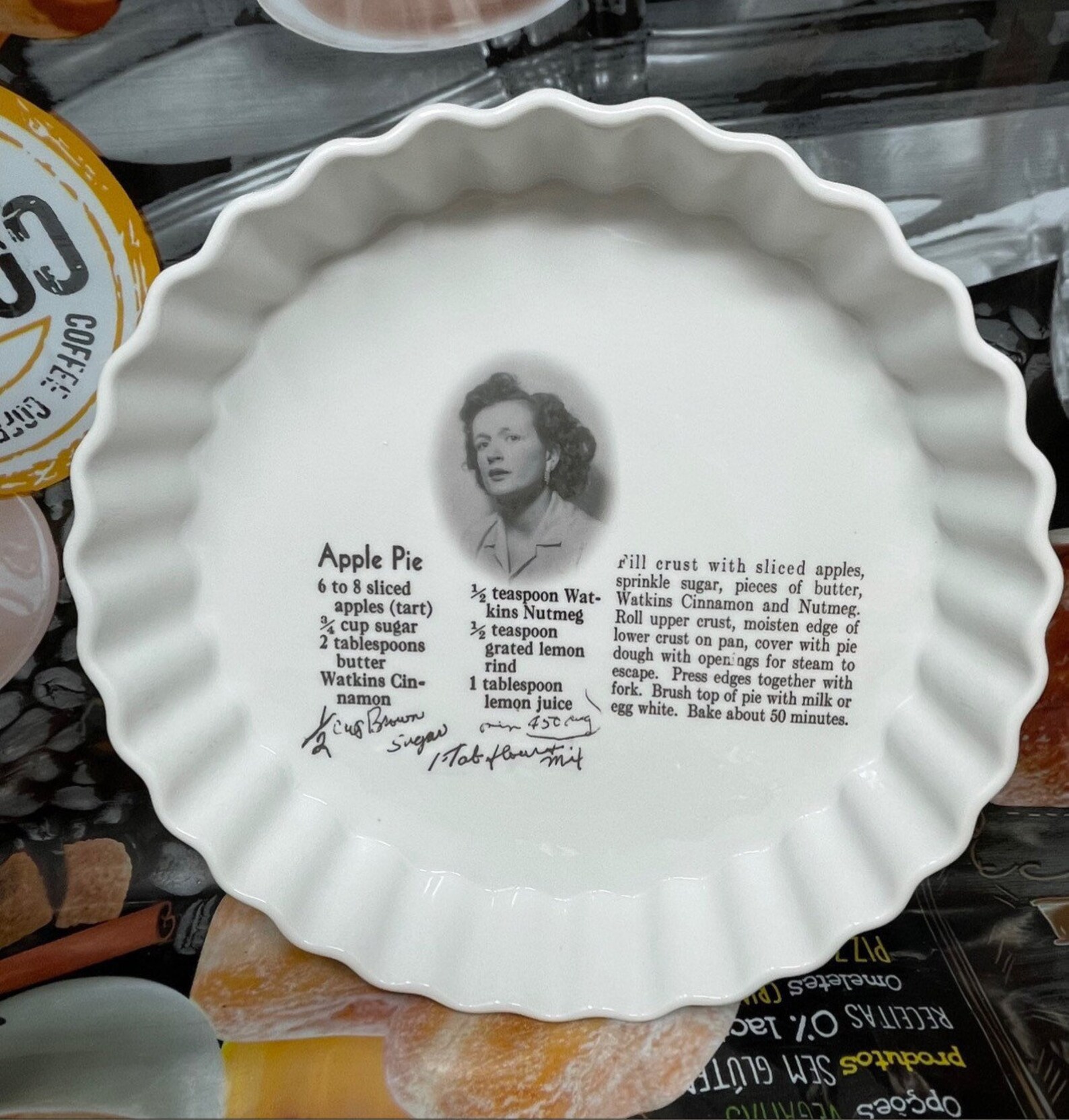 PIE Plate With RECIPE Custom Pie Plate Ceramic Pie Plate Etsy