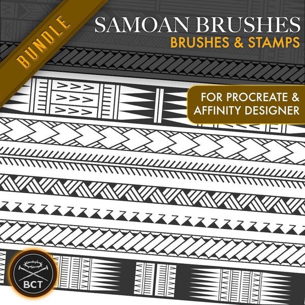 Polynesian Samoan Brushes Bundle Procreate & Affinity Designer