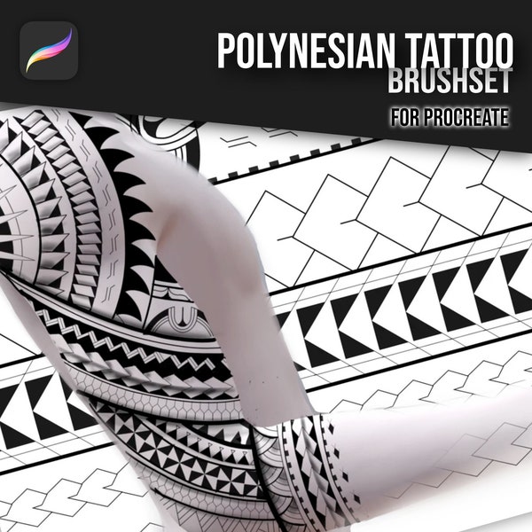 Polynesian Tattoo Brushset for procreate, Maori style Brushes and Stamps for tattoo designing.