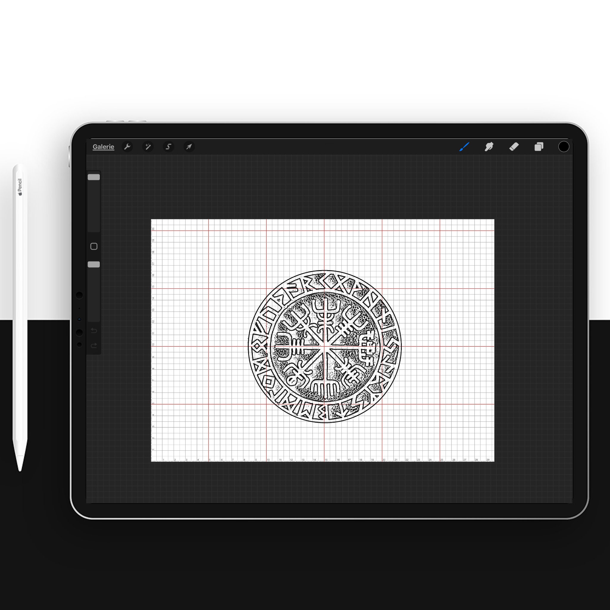 Procreate Ruler and Grid Pack 11 Grids for A3 A4 Letter Etsy