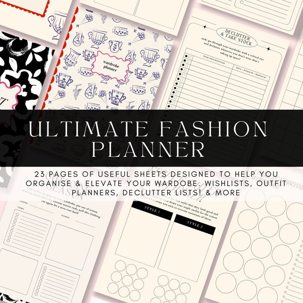 Ultimate Wardrobe Planner - Digital Planner Or Printable - Wardrobe manager, Style planner