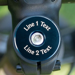 Casquette personnalisée de marque Legit Headset Caps pour vélo avec votre texte gravé au laser, taille 1 & 1/8&quot; s&#39;adapte à la plupart des vélos, cadeau pour les cyclistes