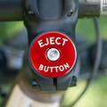 Legit Headset Caps brand custom headset cap for bicycle with laser etched "Eject Button" text, standard 1 & 1/8" size fits most bikes