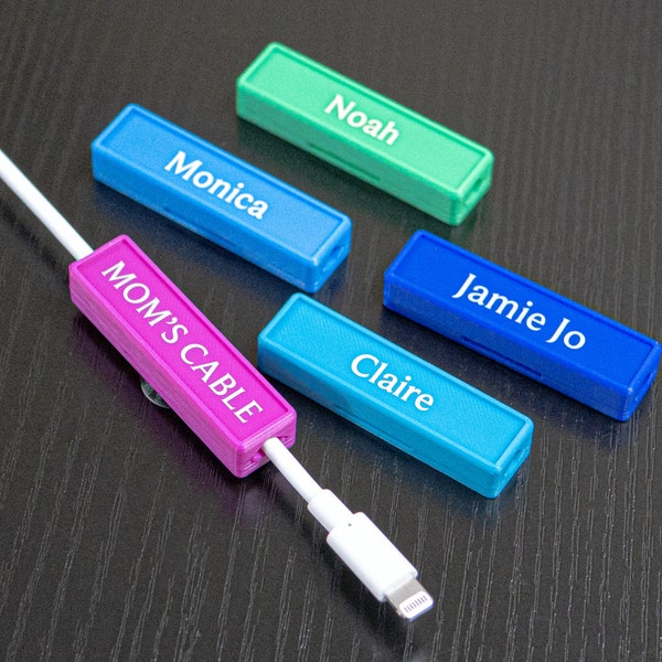 Legit 3D snapTAG Personalized Charger Tag | Magnetic Base Included | Cable Tag