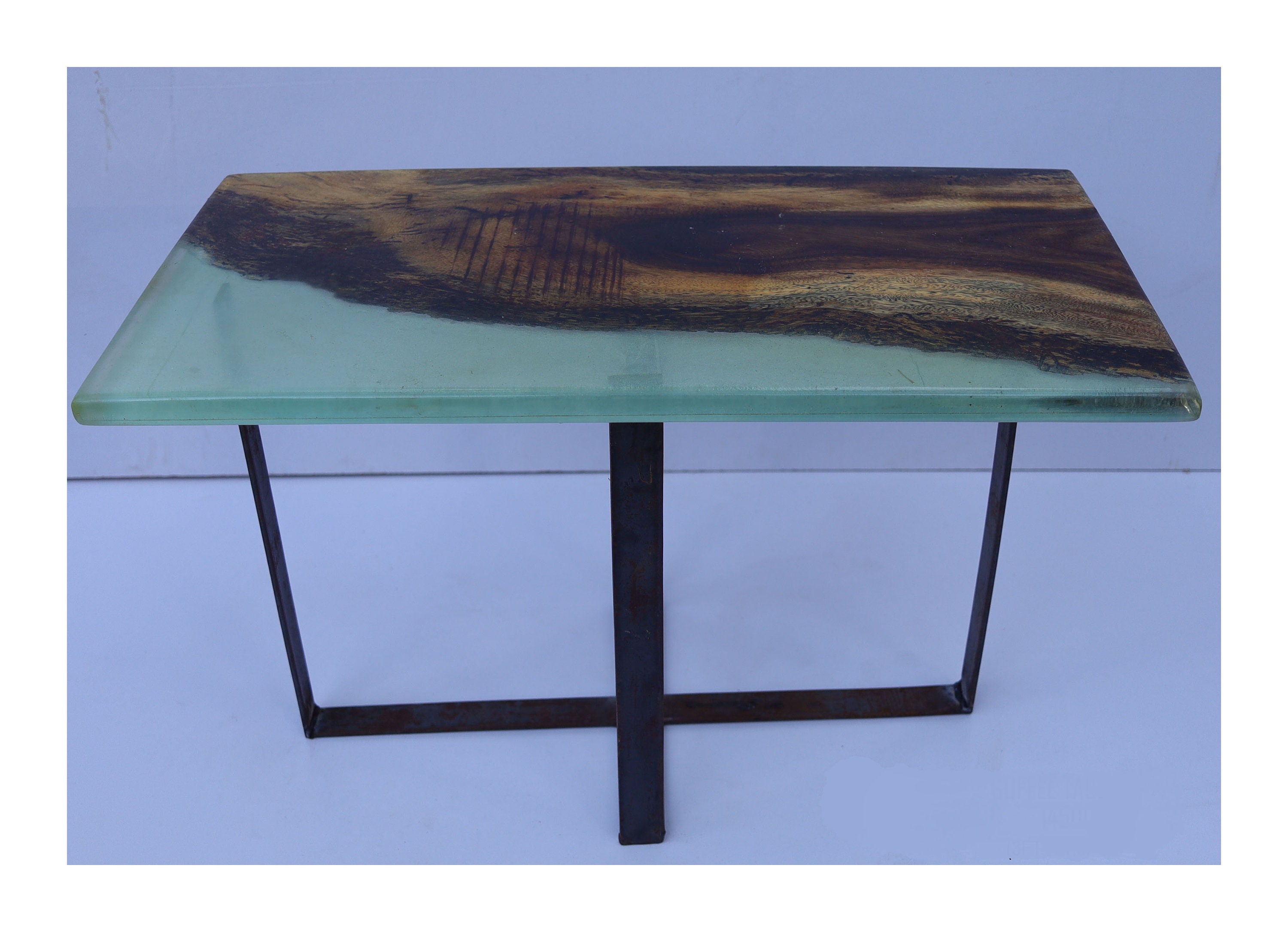 Candy blue resin coffee table Etsy