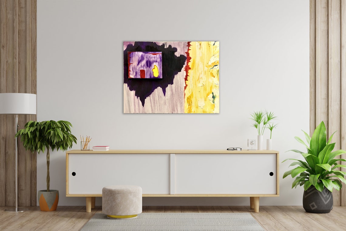 Original large 40x30 modern abstract painting. Contemporary Etsy