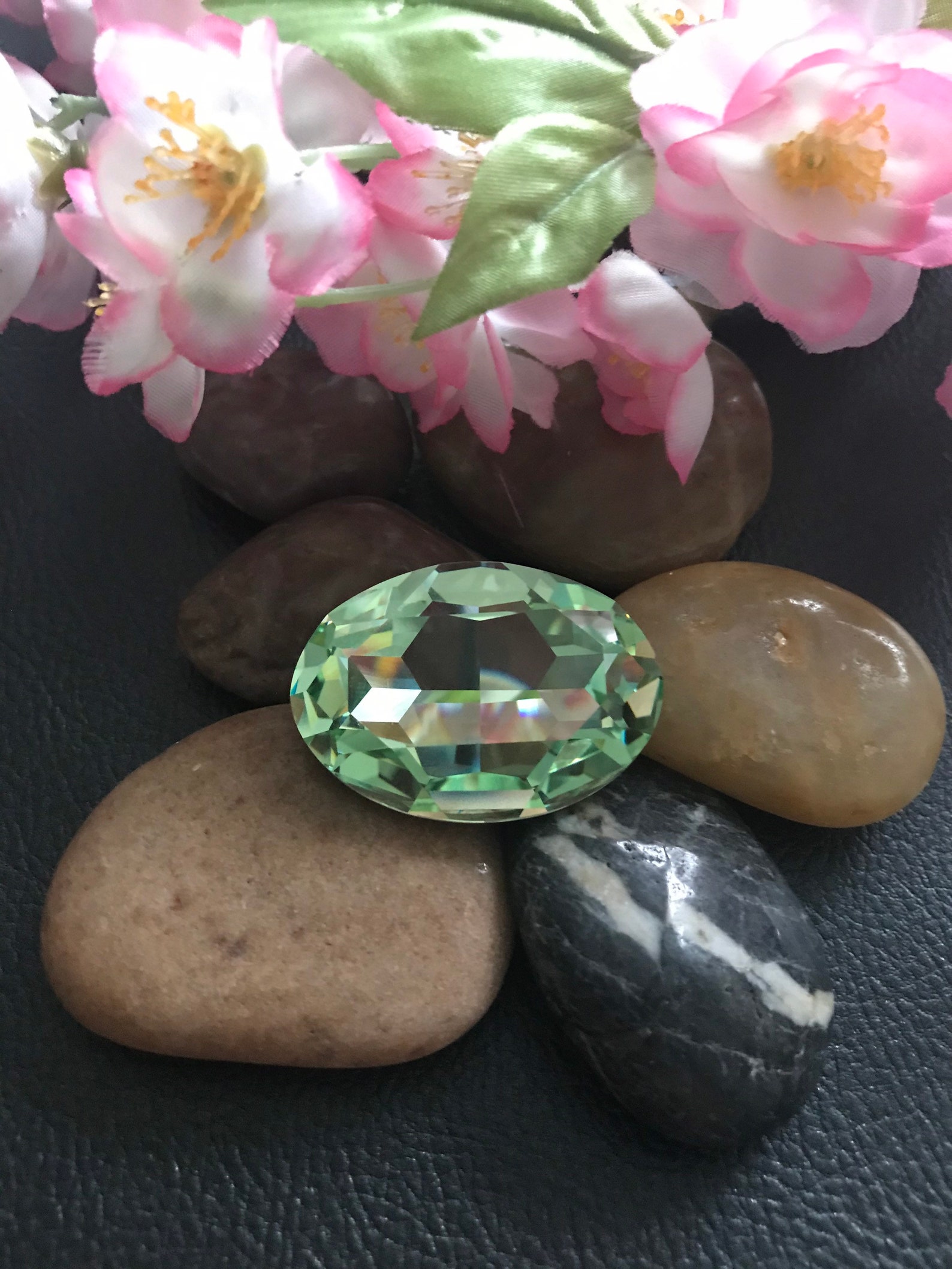Swarovski 39x28mm Chrysolite F Gemstone. Etsy