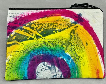 Passport Pouch - Quilted Rainbow
