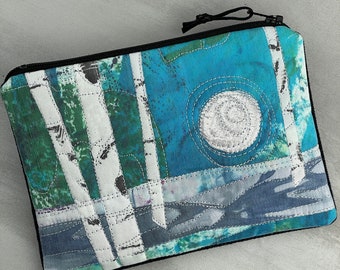 Passport Pouch - Silver Moon in the Birches
