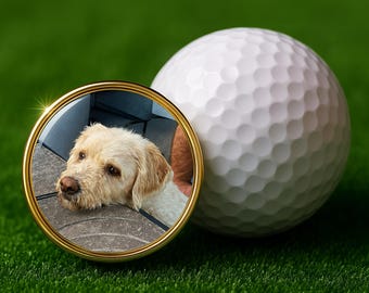 60th Birthday Gift for Men, Custom Photo Golf Ball Marker, Personalized Golf Set Accessory, Groomsmen Proposal & Sporting Gift For Golfers