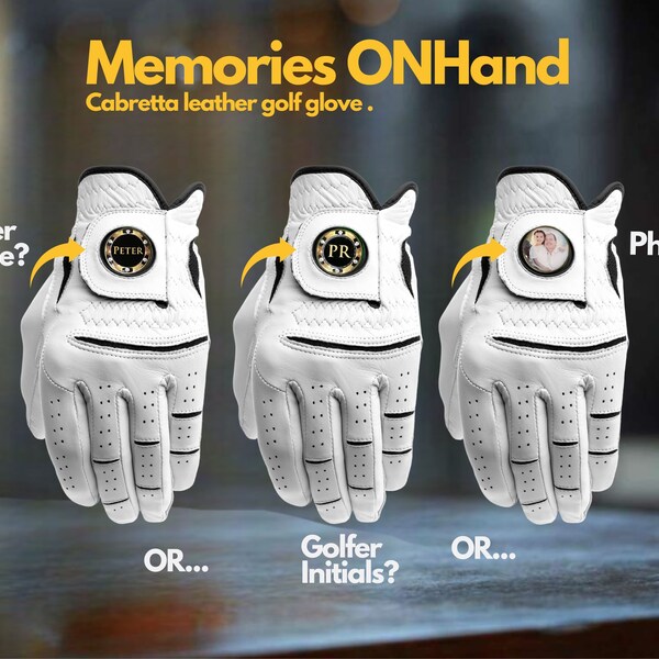 Golf Glove With Custom Ball Marker Etsy